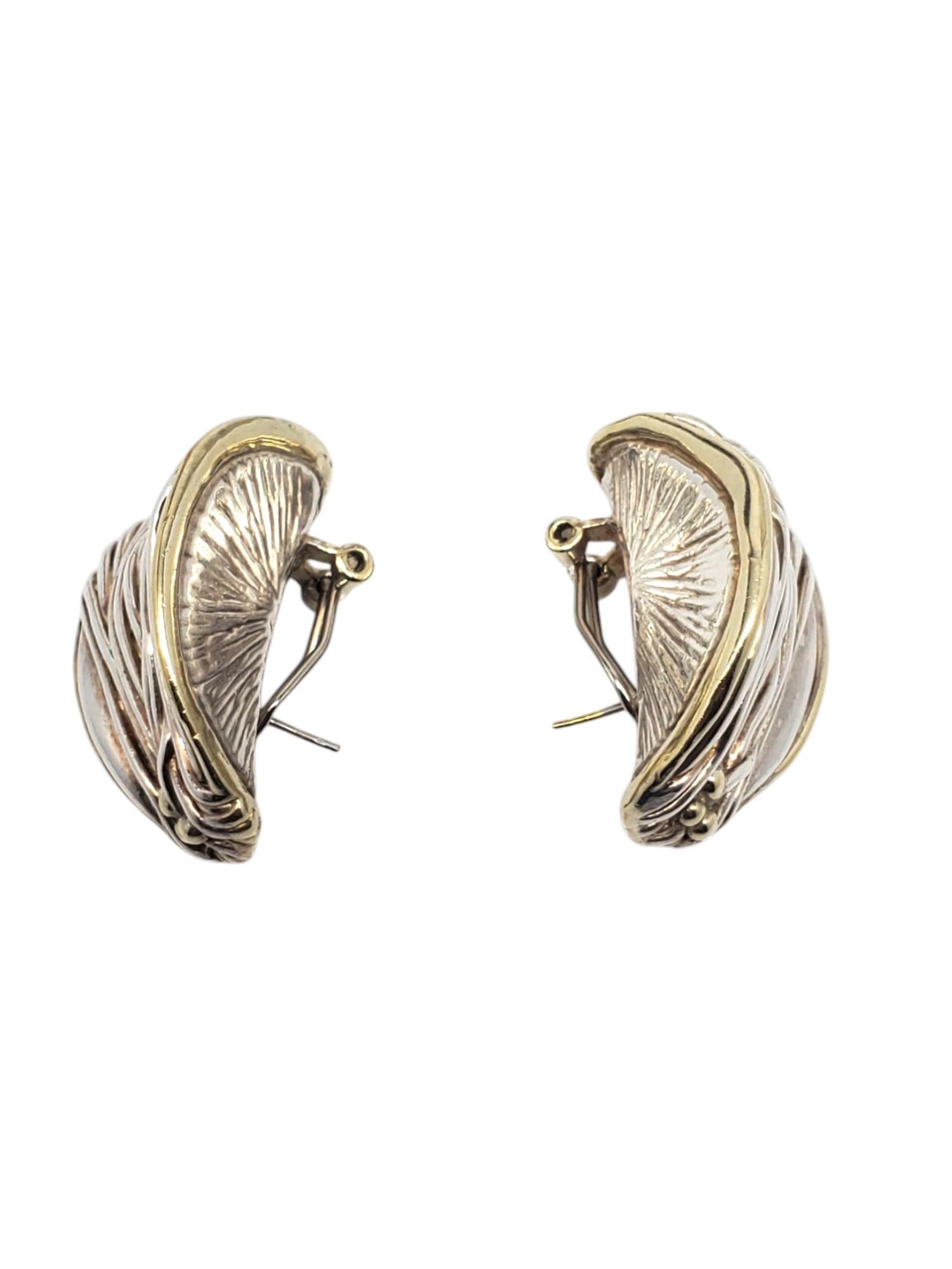 Jem, larges boucles d'oreilles décoratives en argent sterling et plaqué or #20797 en vente 2