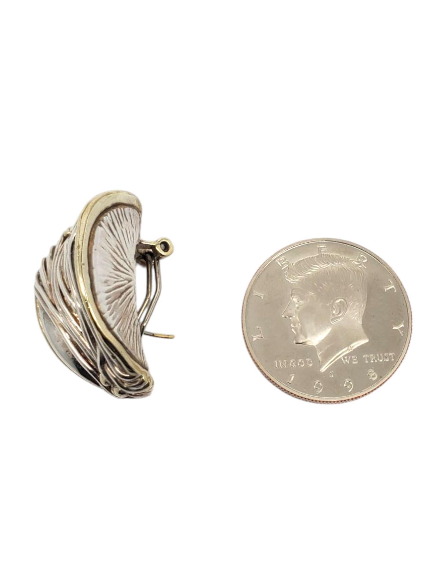 Jem, larges boucles d'oreilles décoratives en argent sterling et plaqué or #20797 en vente 3