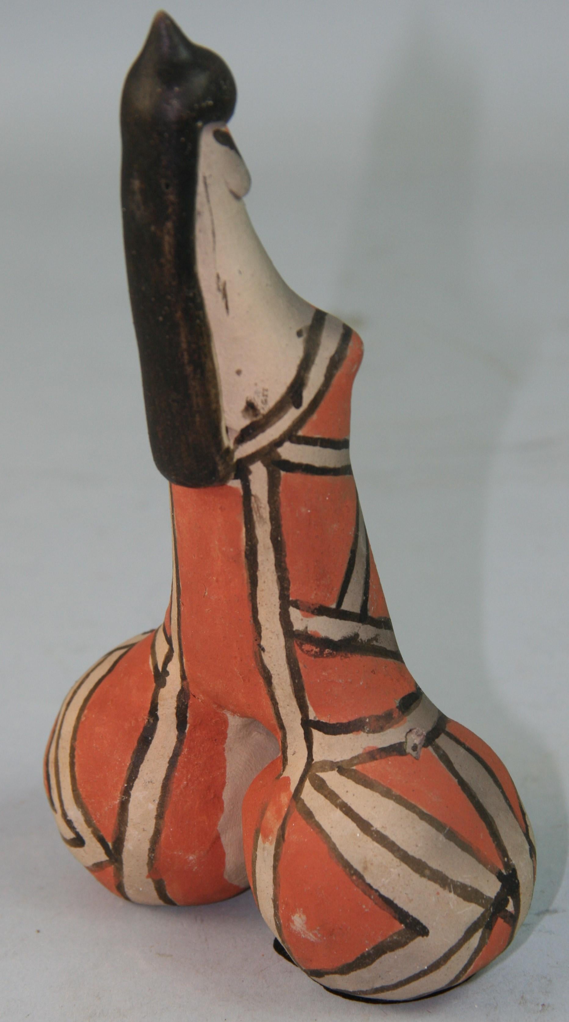 Jemez Pueblo Keramik Fertility-Figur 1970er Jahre (Ende des 20. Jahrhunderts) im Angebot