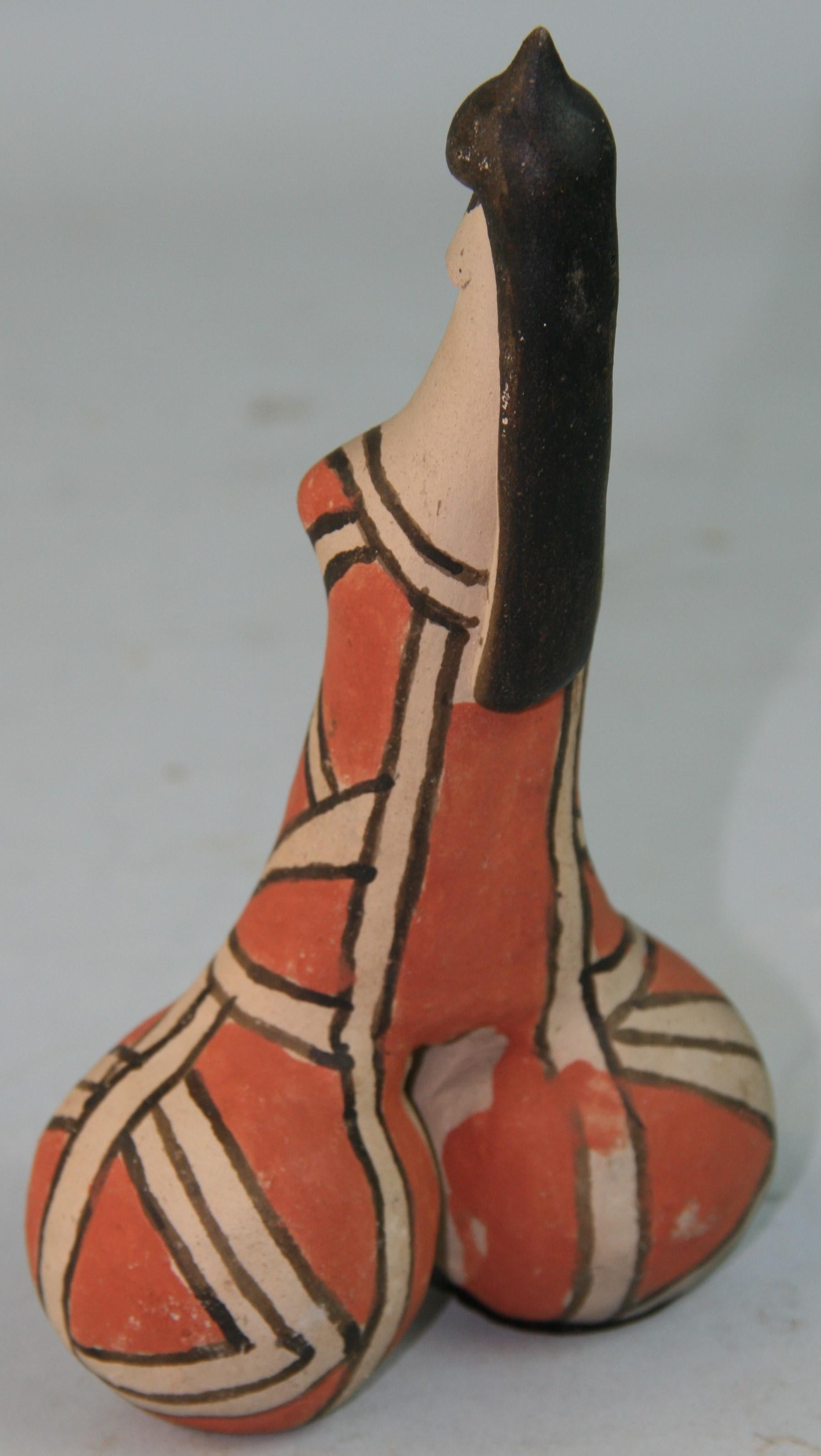 Jemez Pueblo Pottery Fertility Figure 1970's For Sale 1