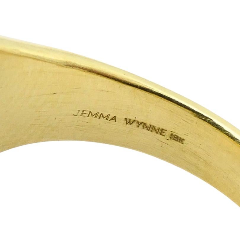 Anello con diamante taglio pera in oro 18K di Jemma Wynne in vendita 3