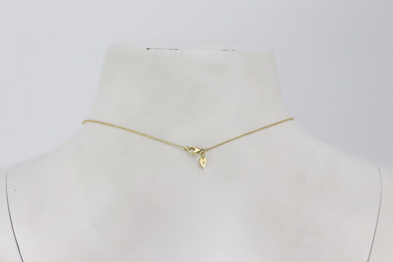 Jemma Wynne - Collana a triangolo con catena in oro giallo 18 carati e diamanti In condizioni ottime a London, GB