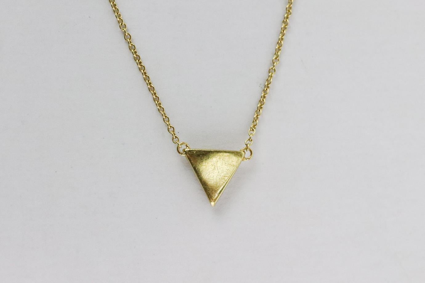 Donna Jemma Wynne - Collana a triangolo con catena in oro giallo 18 carati e diamanti