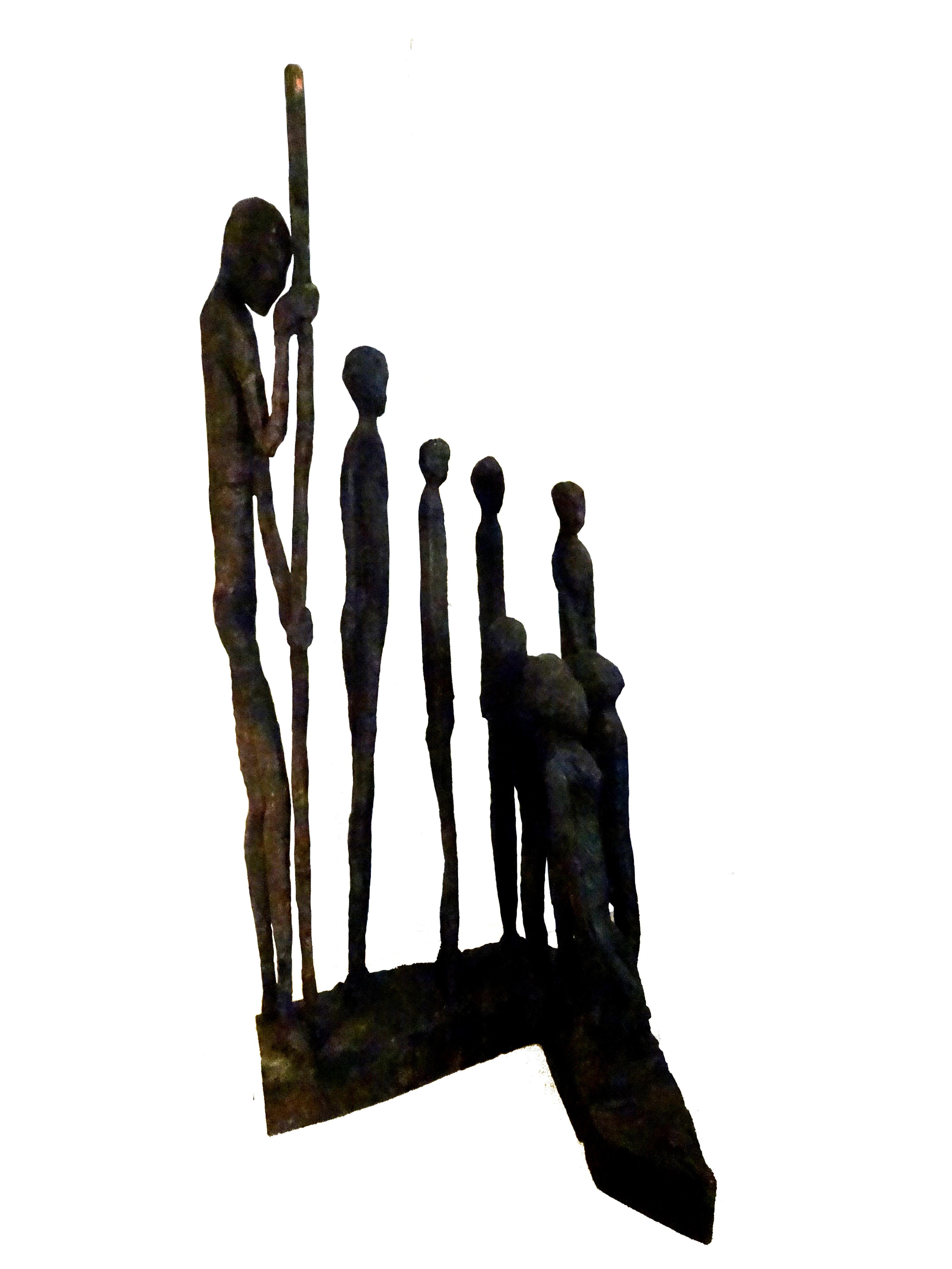 Sculpté à la main Jems Robert Koko Bi - sculpture en bois en vente