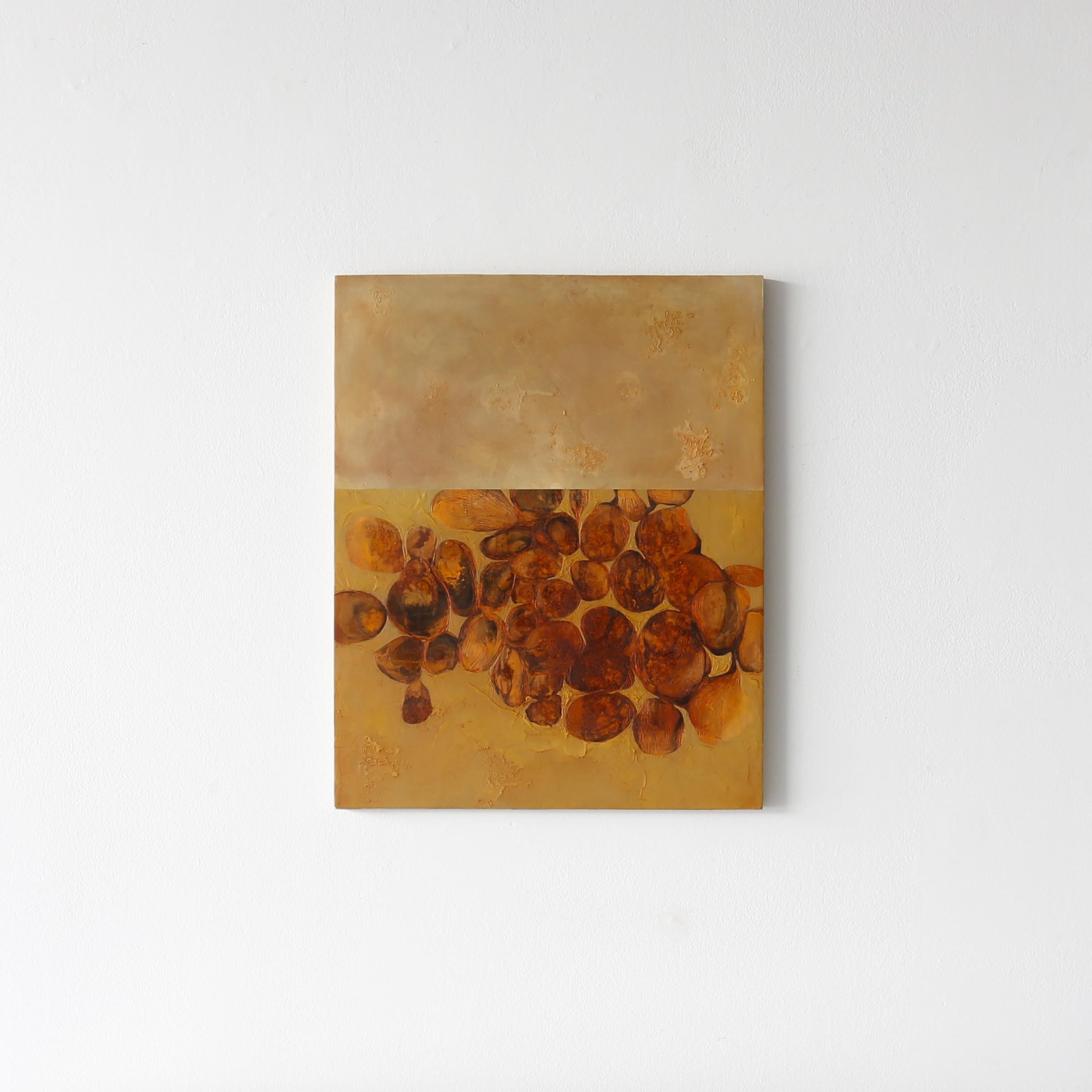 SEVERED - Brown Abstract Painting by Jen Bradford