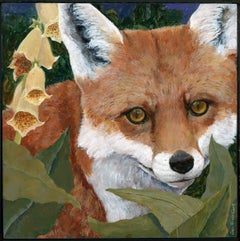 "Foxglove" (2024) By Jen Greta Cart, Original Acrylic Painting on Panel