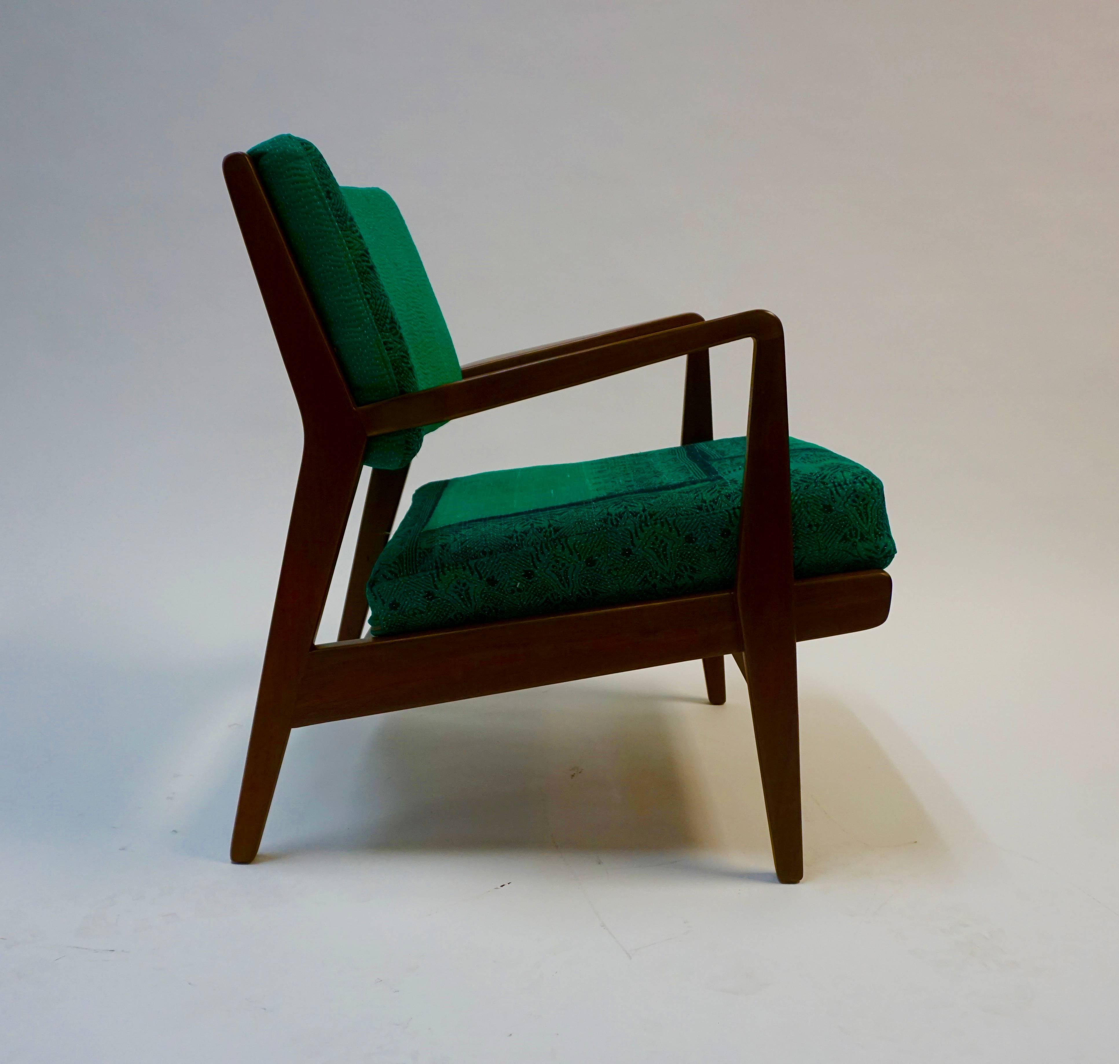 Scandinavian Modern Jen Risom Walnut Lounge Chair