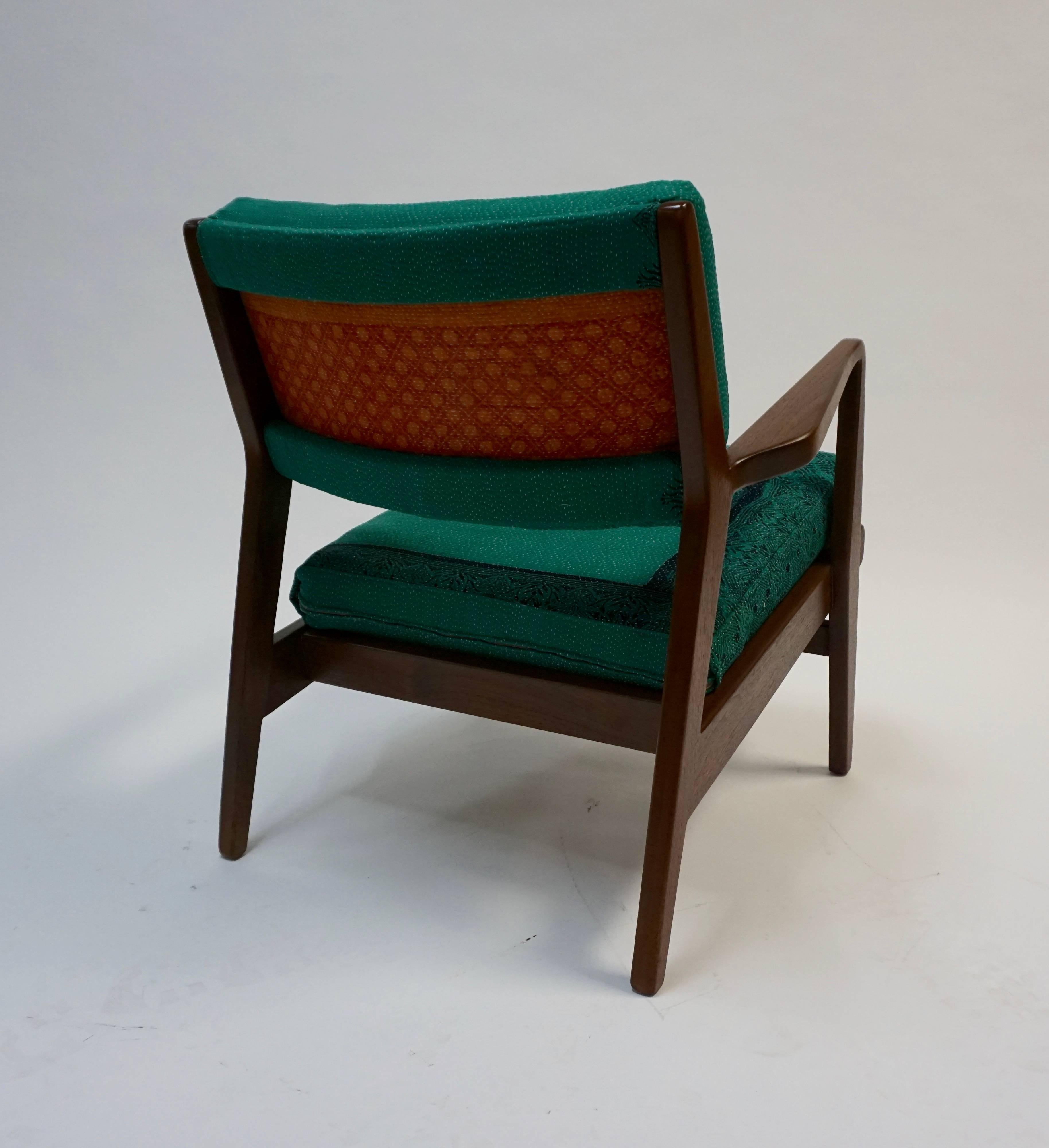 Danish Jen Risom Walnut Lounge Chair