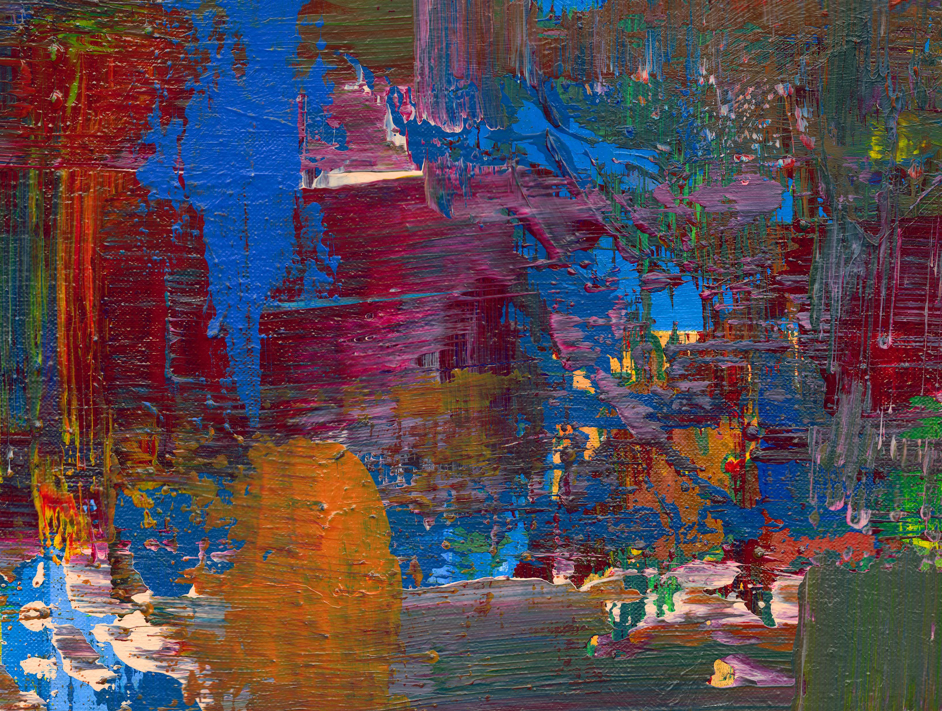 Splish Splash, Original Contemporary Colorful Blue Abstract Painting
34
