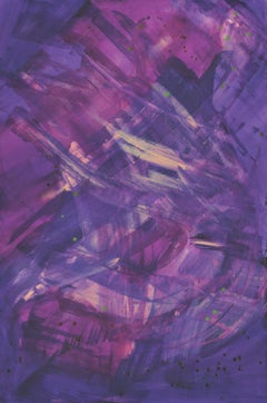 Violet Energy, Original Contemporary Purple Abstract Acrylic Painting on Canvas