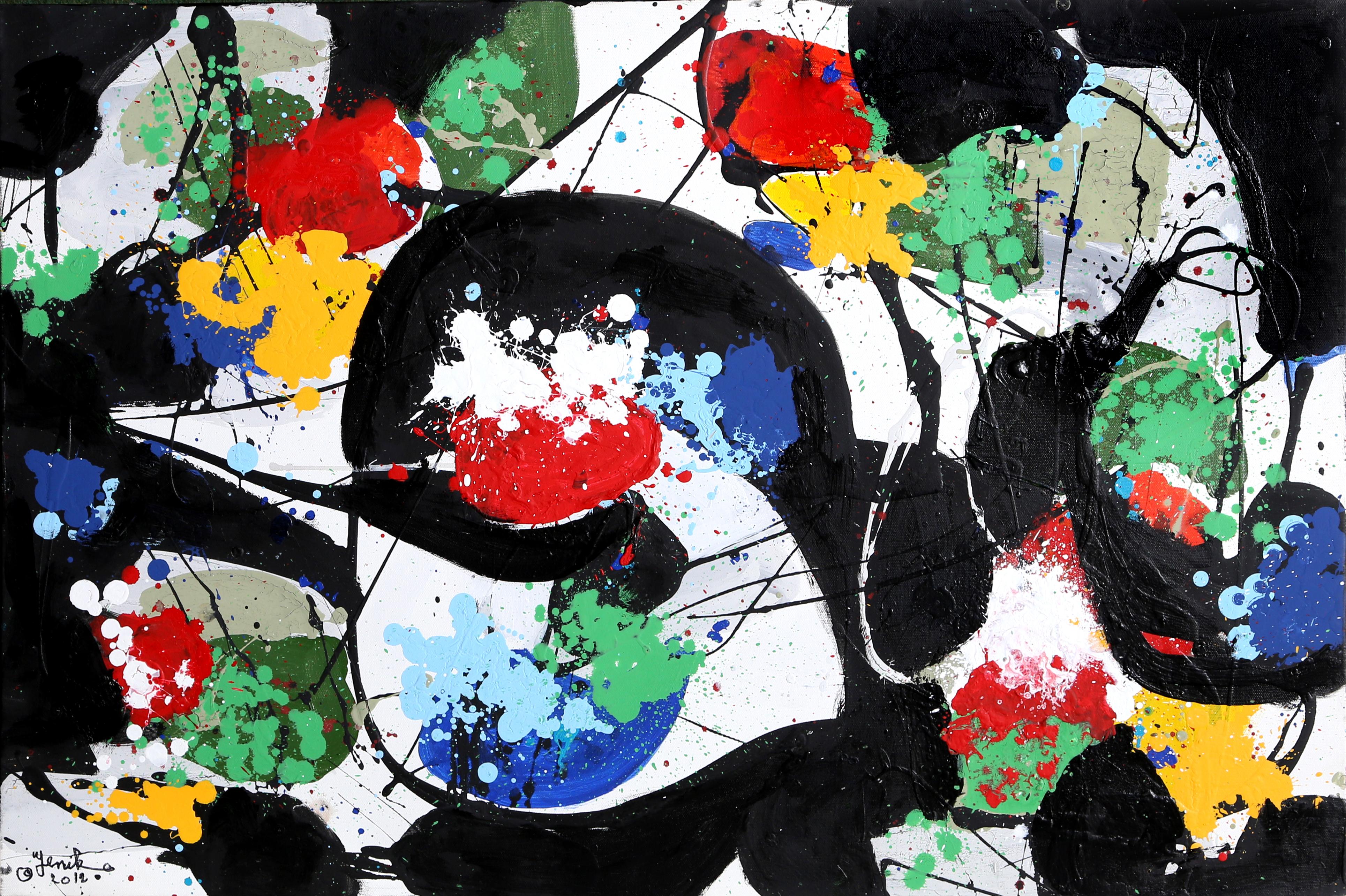 Artistics : Jenik Cook, Américain (1940 - )
Titre : Composition abstraite I
Année : 2012
Moyen d'expression : Huile sur toile, signée et datée à gauche et au verso
Taille : 24 x 36 in. (60.96 x 91.44 cm)