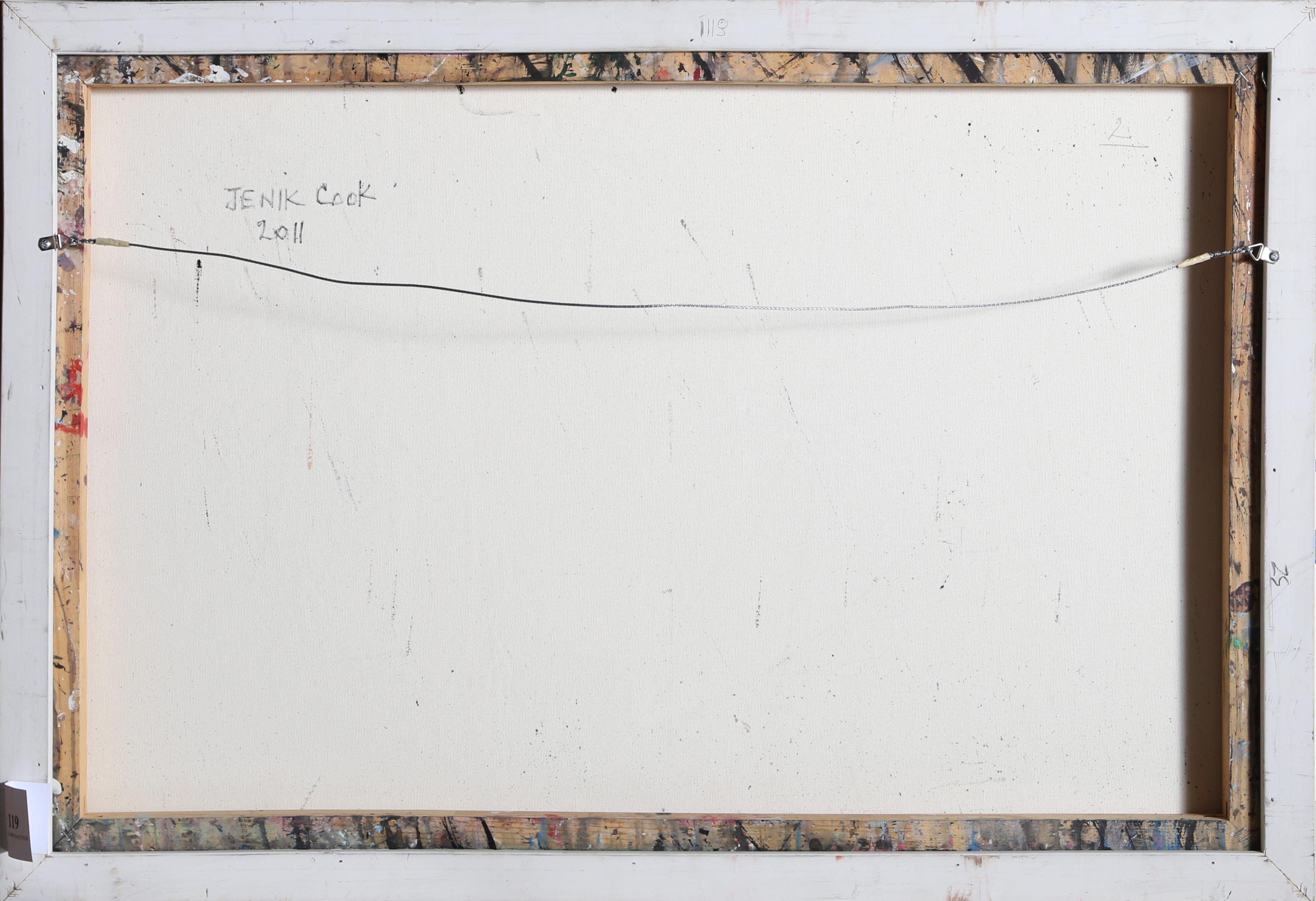 Composition abstraite II, peinture expressionniste abstraite de Jenik Cook en vente 2