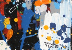 Composición abstracta XX , Pintura acrílica expresionista abstracta de Jenik Cook