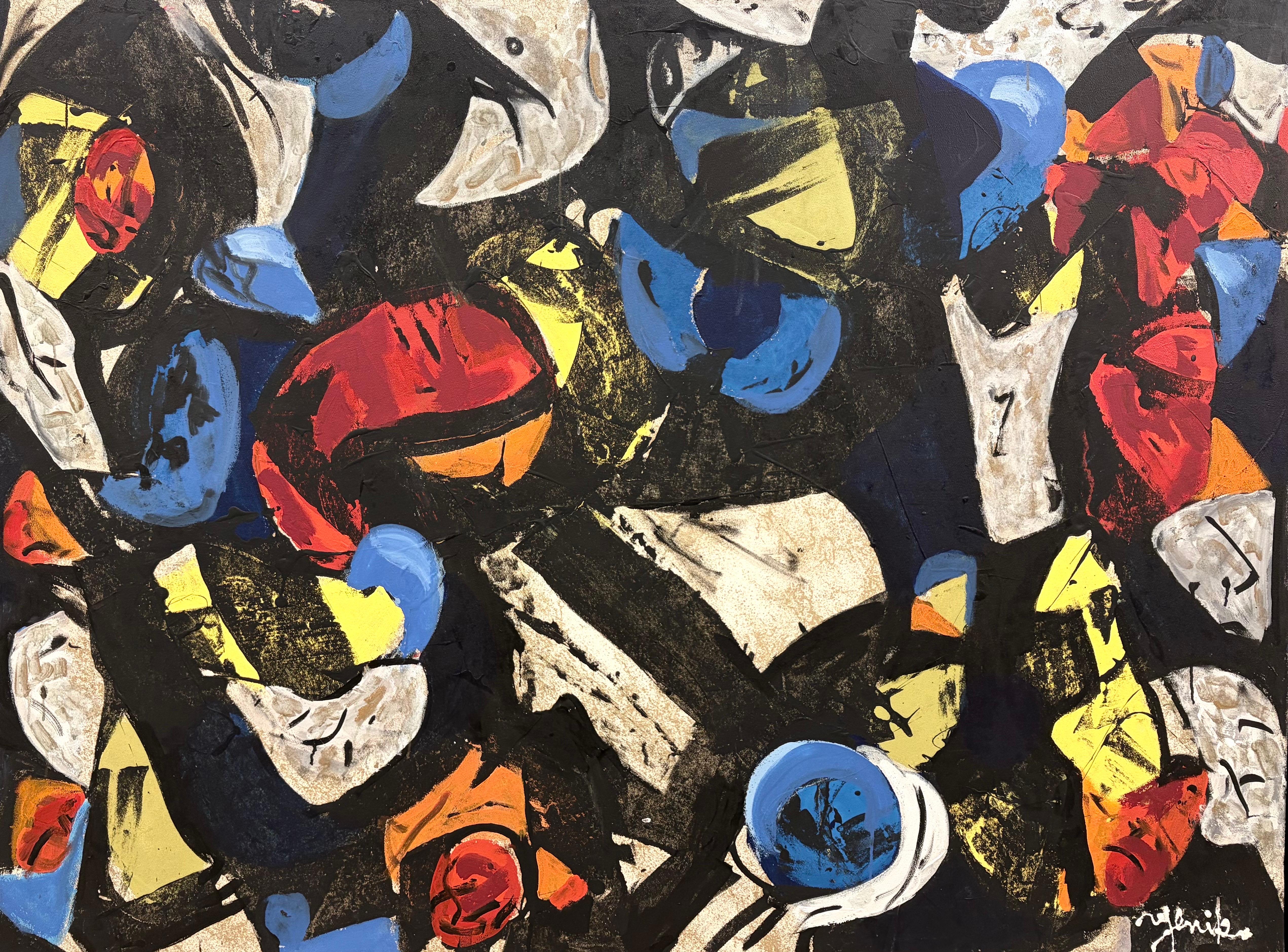 Contemporary Abstract Memories, Acrylic on Canvas, Jenik Cook.