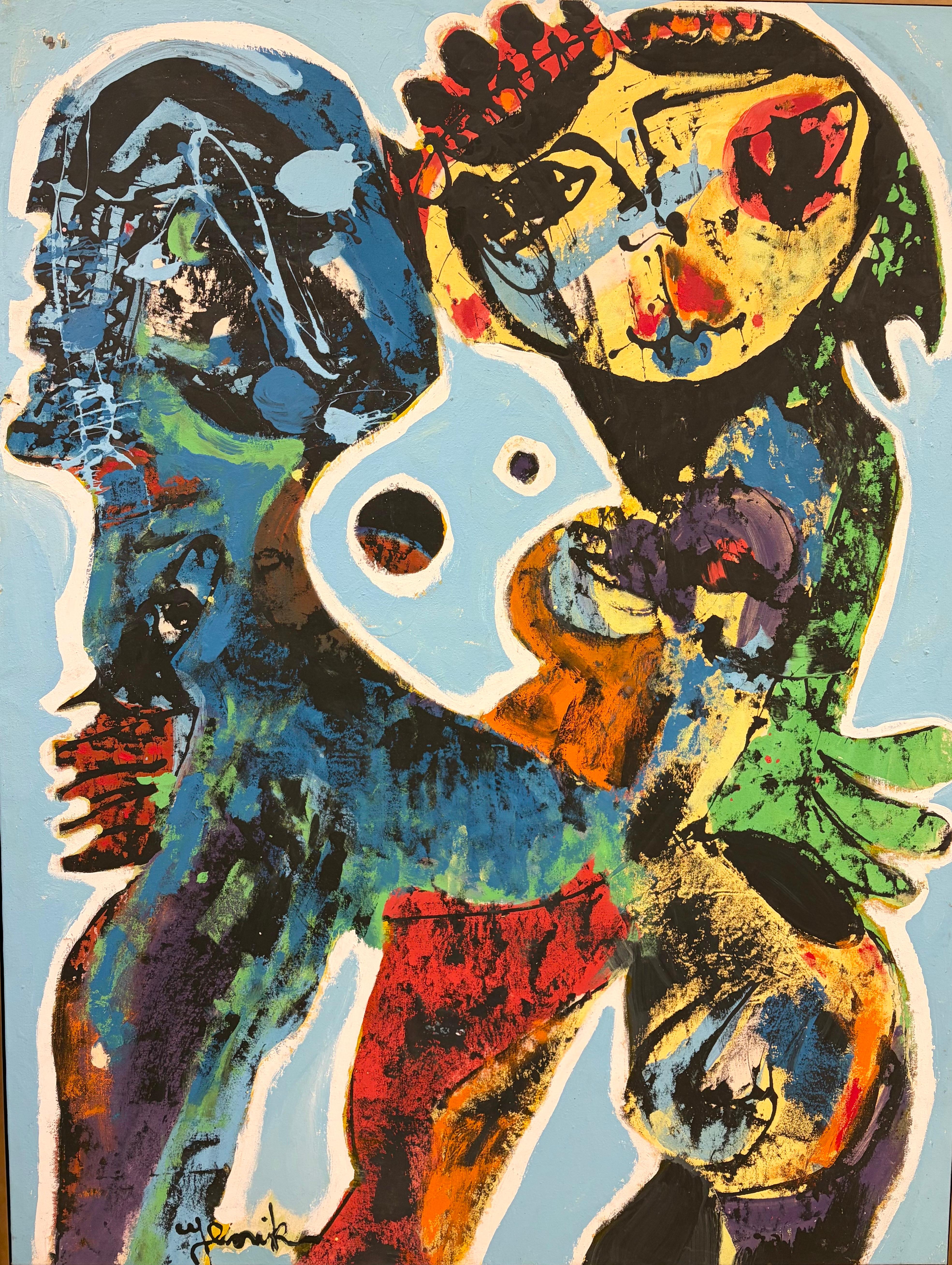 Jenik Cook, großes figuratives Ölgemälde auf Leinwand, zeitgenössische Kunst.