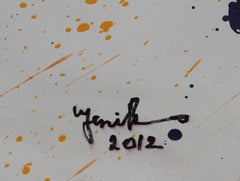 Grande dipinto astratto colorato di Jenik Cook