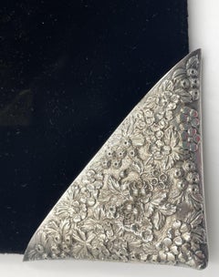 Jenkins & Jenkins Set of 4 Sterling Silver Repousse Blotter Corners