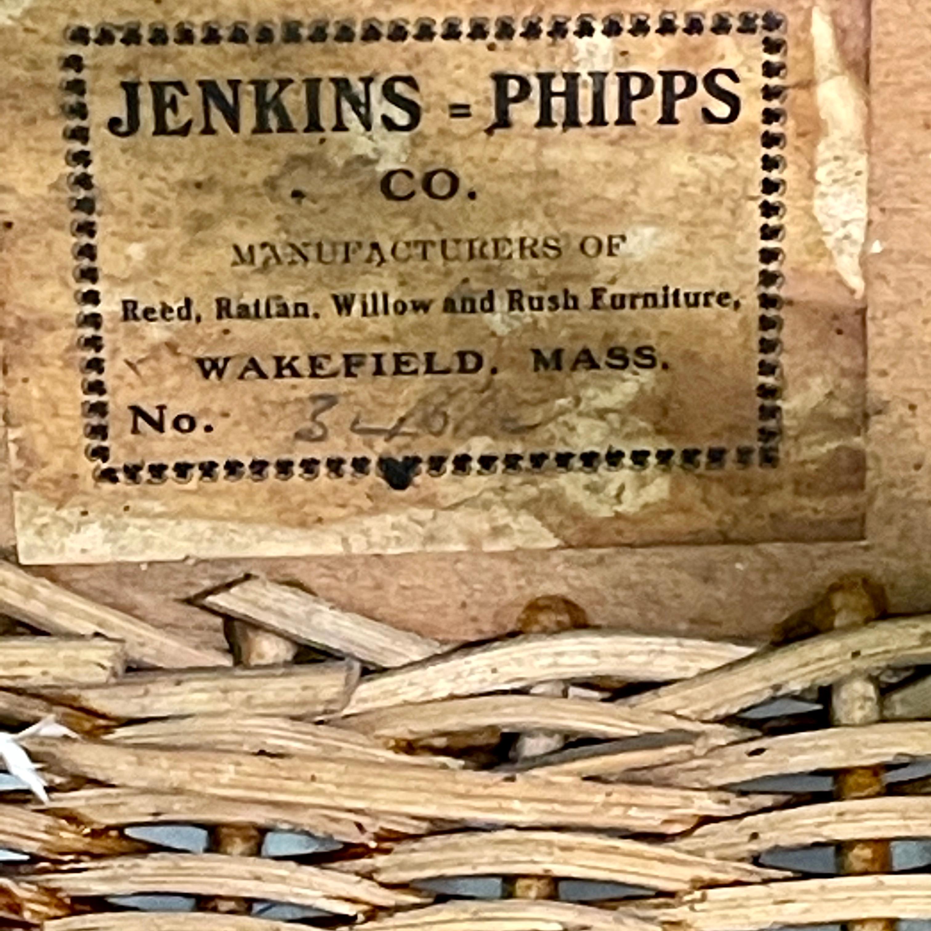 Jenkins & Phipps Porträtstuhl aus Korbweide mit Stiften im Angebot 9