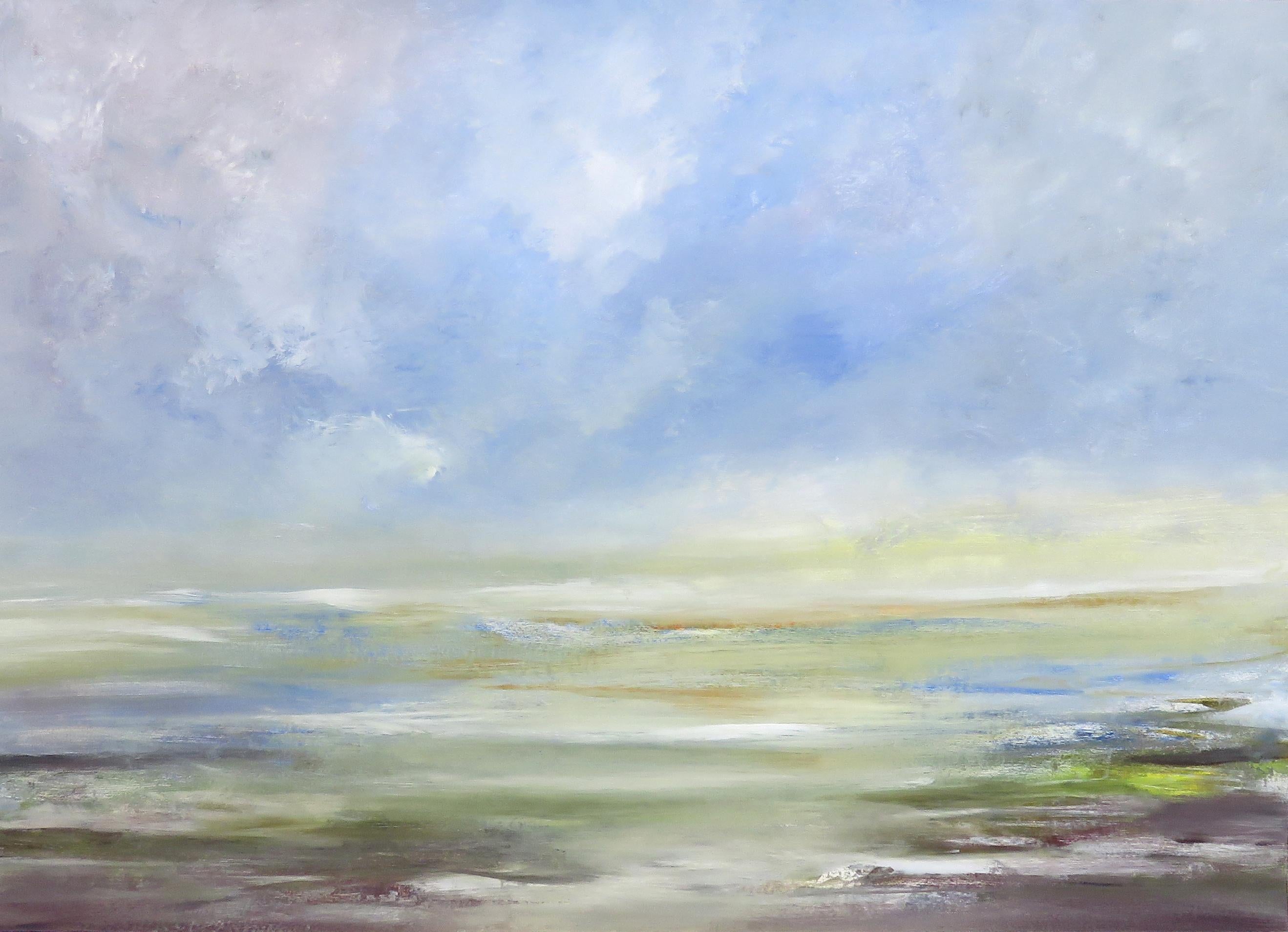 Abstract Painting di Jenn Williamson - Sulla spiaggia, Pittura astratta