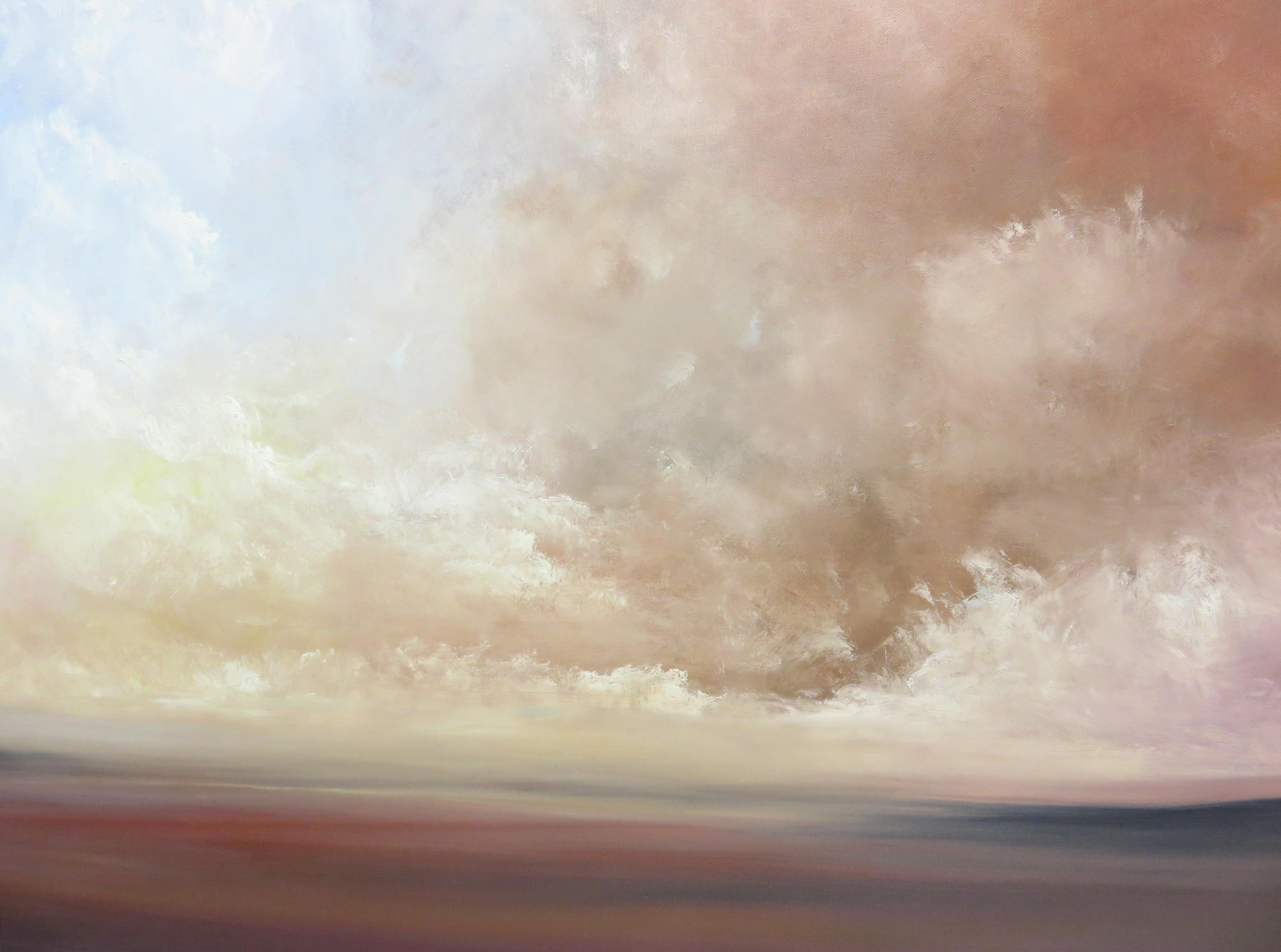 <p>Artist Comments<br>A dreamy atmospheric landscape with warm billowing clouds by artist Jenn Williamson. 