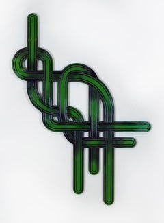 Ivy_Jenna Krypell, Wall Sculpture-MDF/Resin/Enamel_Abstract, Dark Green