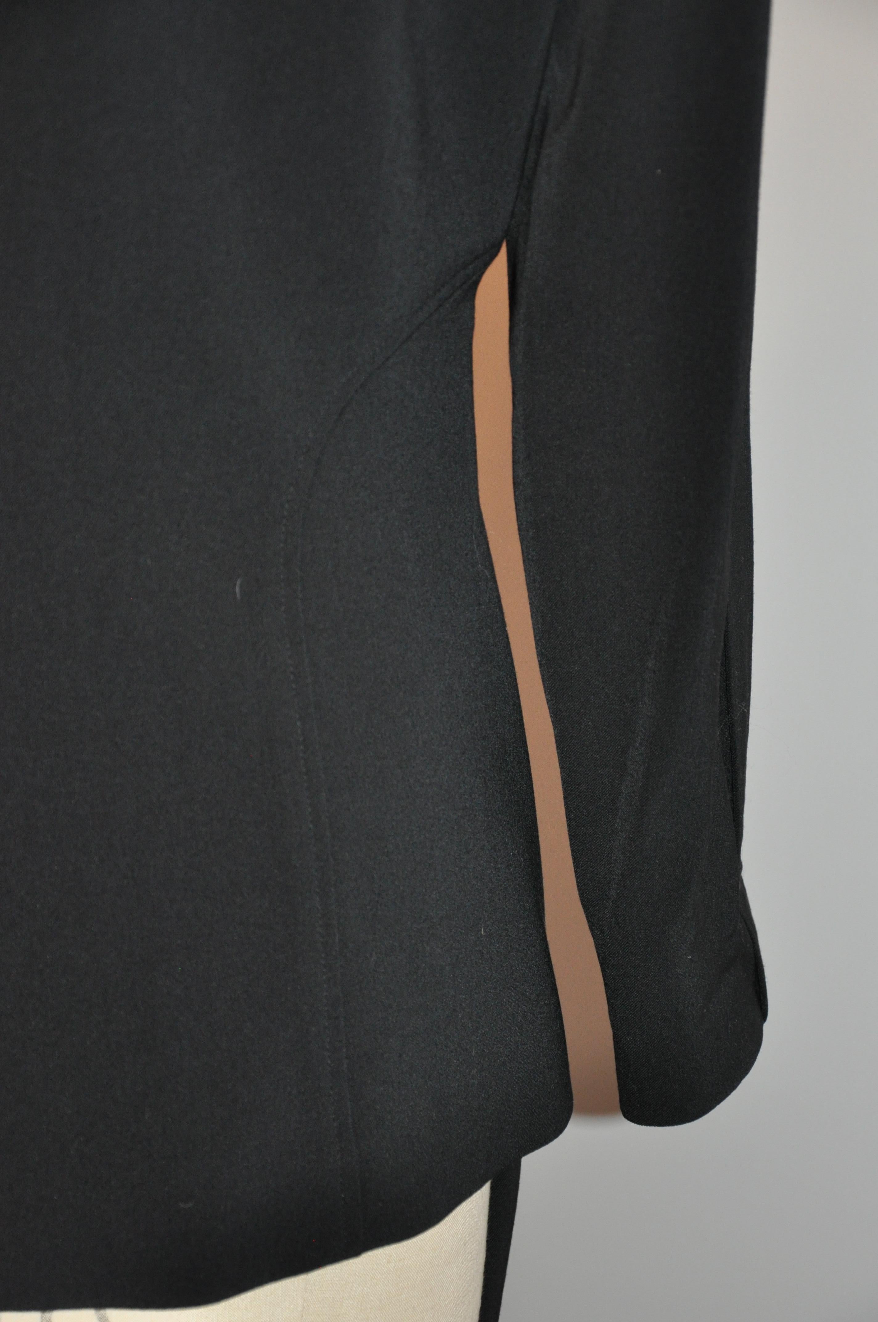 Women's or Men's Jenne Maac Black Wool Gabardine Pantsuit  For Sale