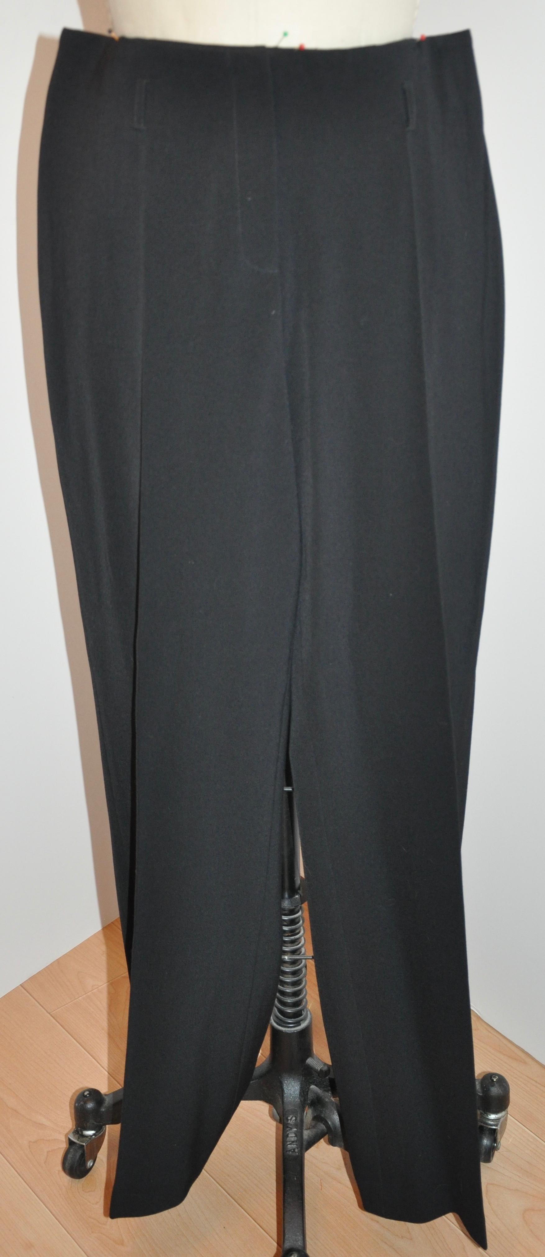 Jenne Maac Black Wool Gabardine Pantsuit  For Sale 1