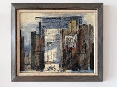 Valla trasera con pájaro. - Mediados de siglo -  Artista de la WPA