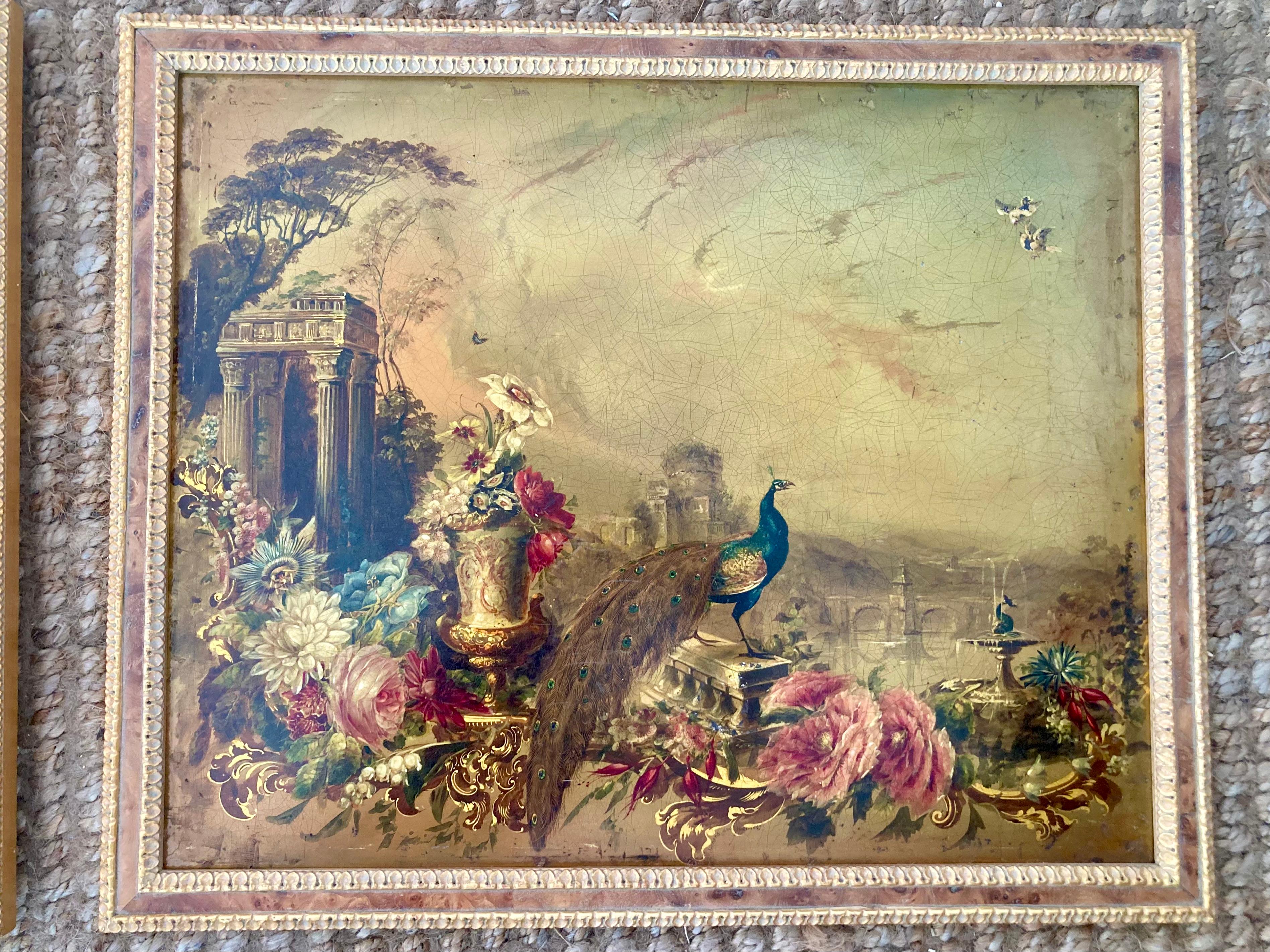Paire de peintures du 19e siècle de Jennens et Bettridge en vente 2