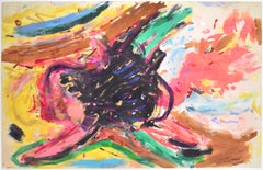" BALLERINA " LATE 1950s ABSTRACT STUDENT OF HANS HOFFMAN MID CENTURY MODERN
