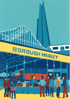 Borough Market, Stampa in edizione limitata, Londra, Paesaggio urbano
