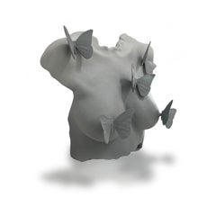 "Tormenta" - Escultura independiente de busto femenino de la artista sueca Jennie Vinter