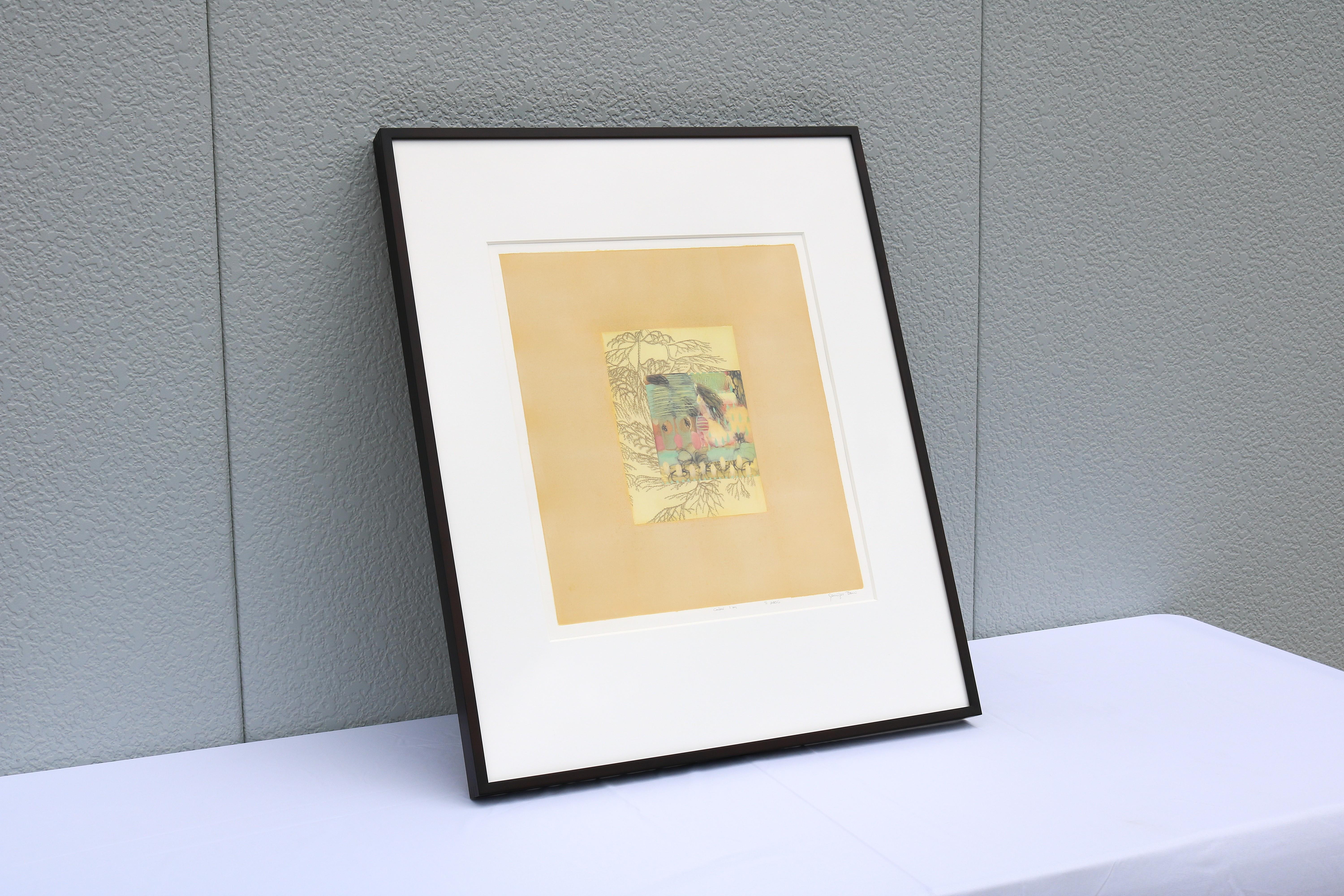 Jennifer Bain Abstrakte Monotypie Kunstwerk One-of-a-Kind, signiert und gerahmt, 2006 (21. Jahrhundert und zeitgenössisch) im Angebot