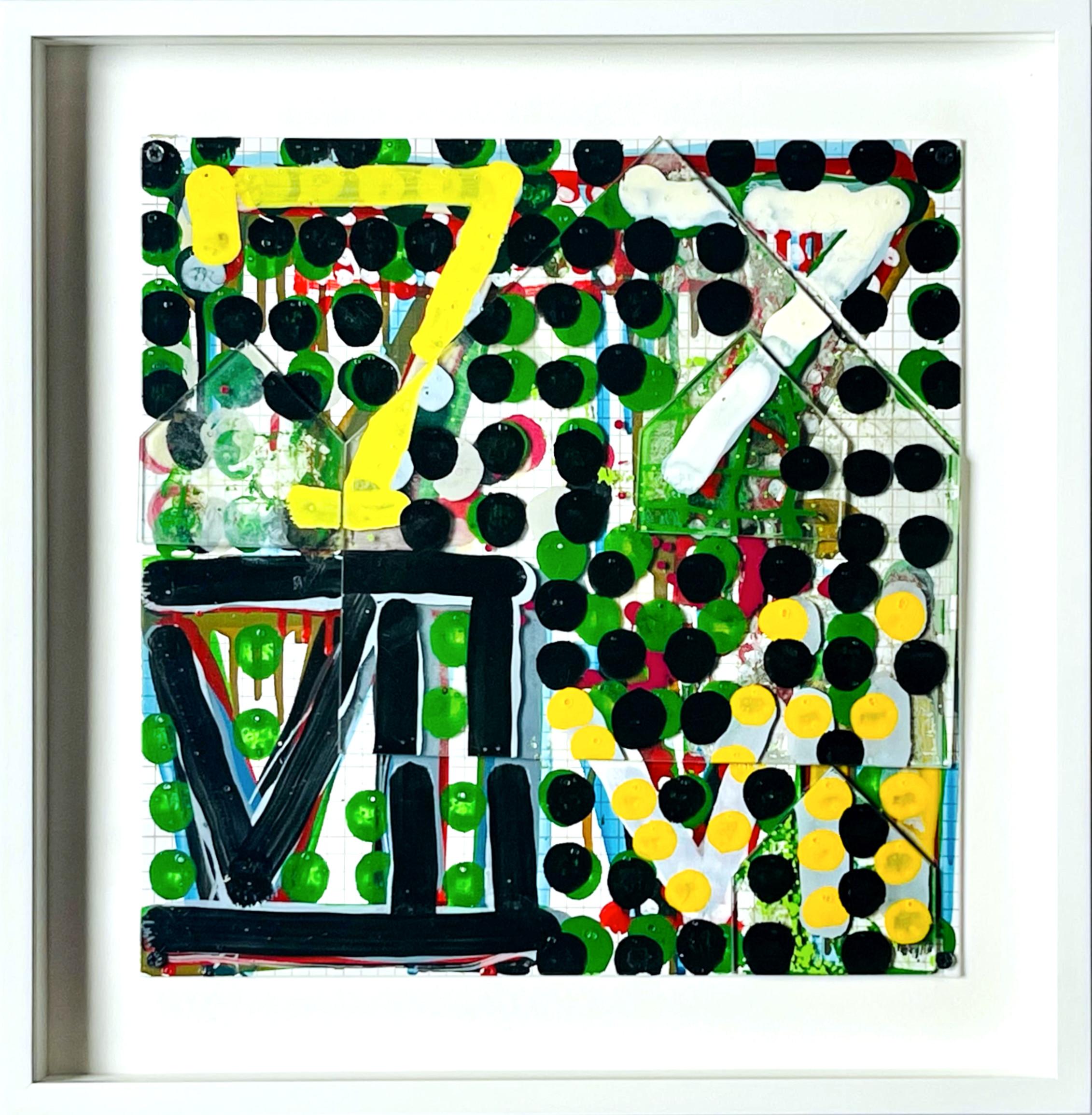7 (Glashäuser) (Abstrakter Expressionismus), Mixed Media Art, von Jennifer Bartlett
