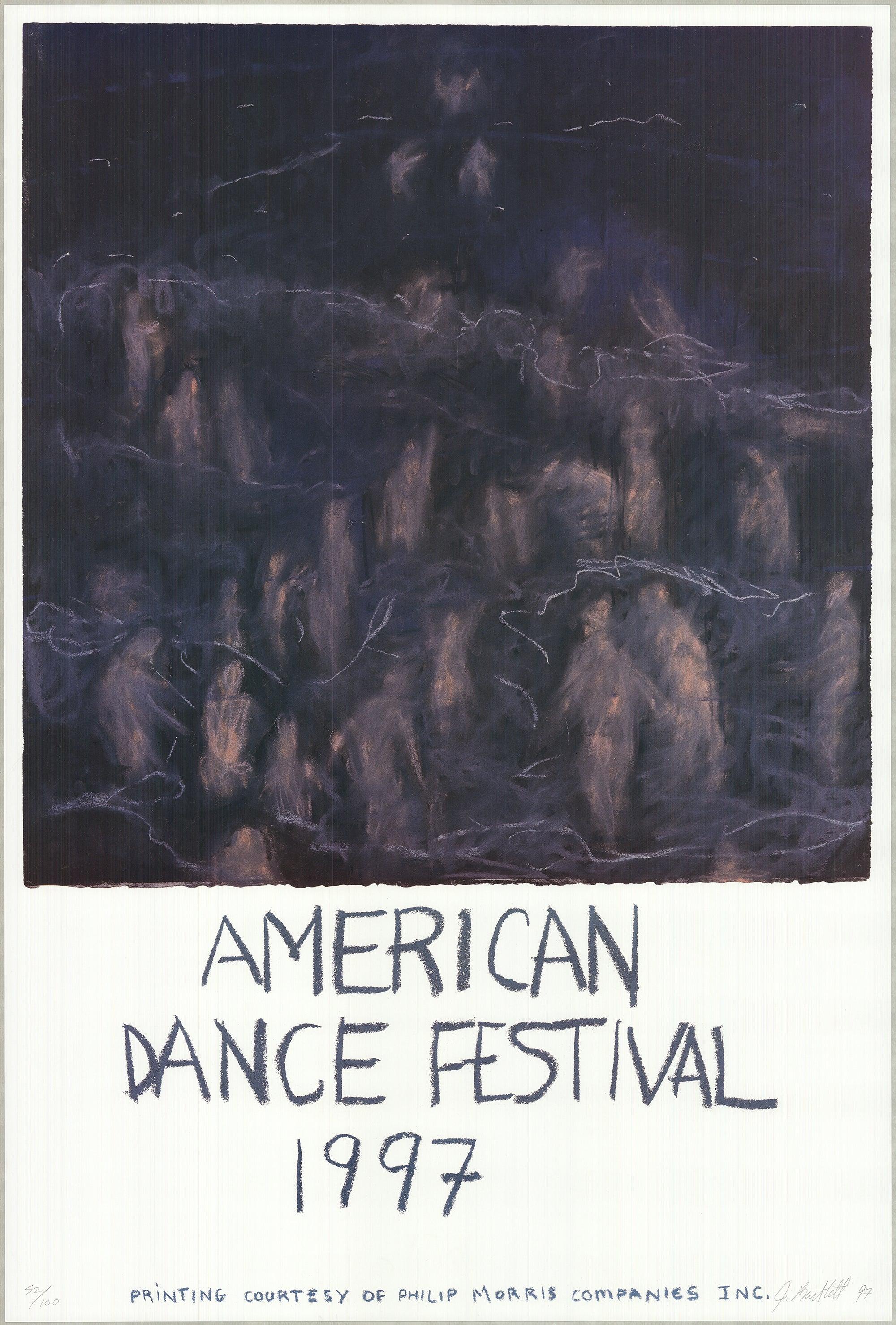 'American Dance Festival' 1997- Offset Lithograph- Signed - Print by Jennifer Bartlett