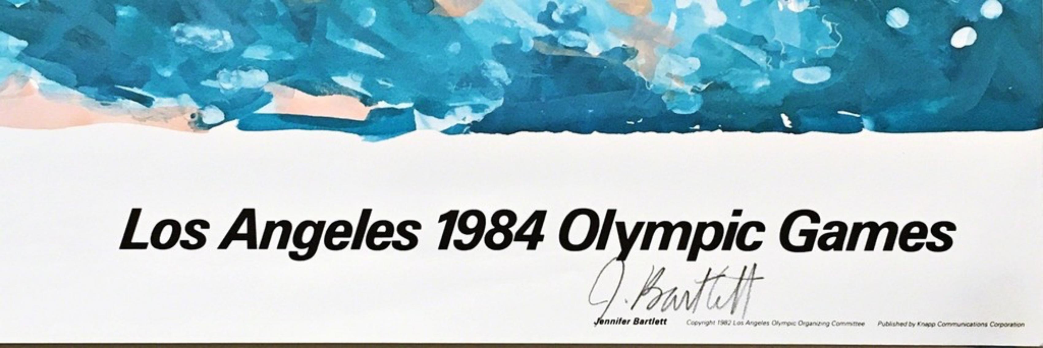 Los Angeles 1984 Olympic Games (Hand Signed with Olympic Committee COA), 1982  - Print by Jennifer Bartlett