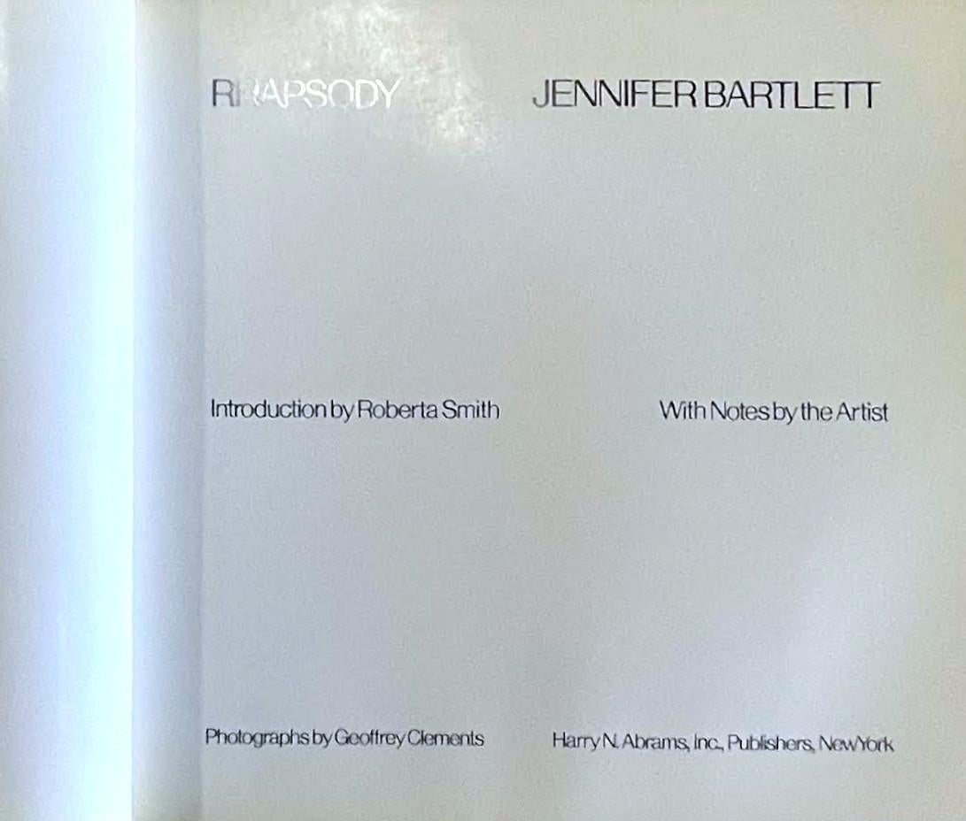 Rhapsody, hardback monograph (Hand signed and inscribed by Jennifer Bartlett)  For Sale 2