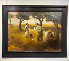 "La Raccolta delle Mandorle", the almond harvest in Puglia, Italy, romanticism