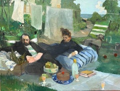 "The Summer House" Two Italian men having a picnic by the sea 