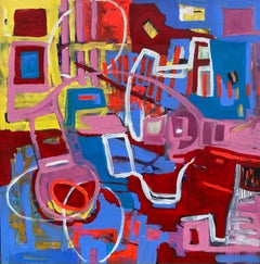 "B & B Expands" (2022) by Jennifer Bobola, Mixed Media Abstract Painting