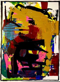 "Go on Through" (2022) di Jennifer Bobola, pittura astratta a tecnica mista
