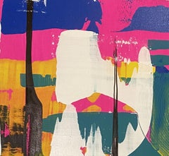"Miami" (2022) by Jennifer Bobola, Mixed Media Abstract Painting