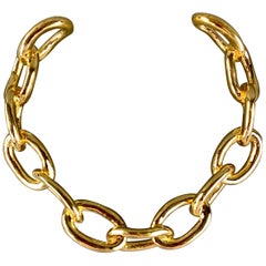 JENNIFER FISHER Gold Tone Plated Brass Chain Link Necklace
