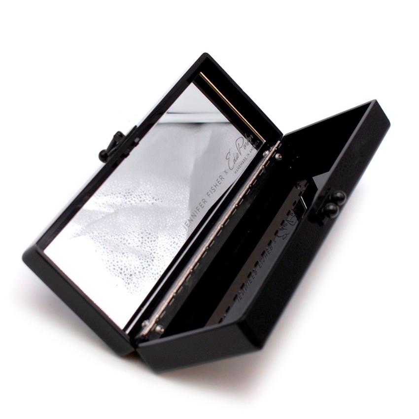 Jennifer Fisher x Edie Parker Taken Black Box Clutch For Sale 6