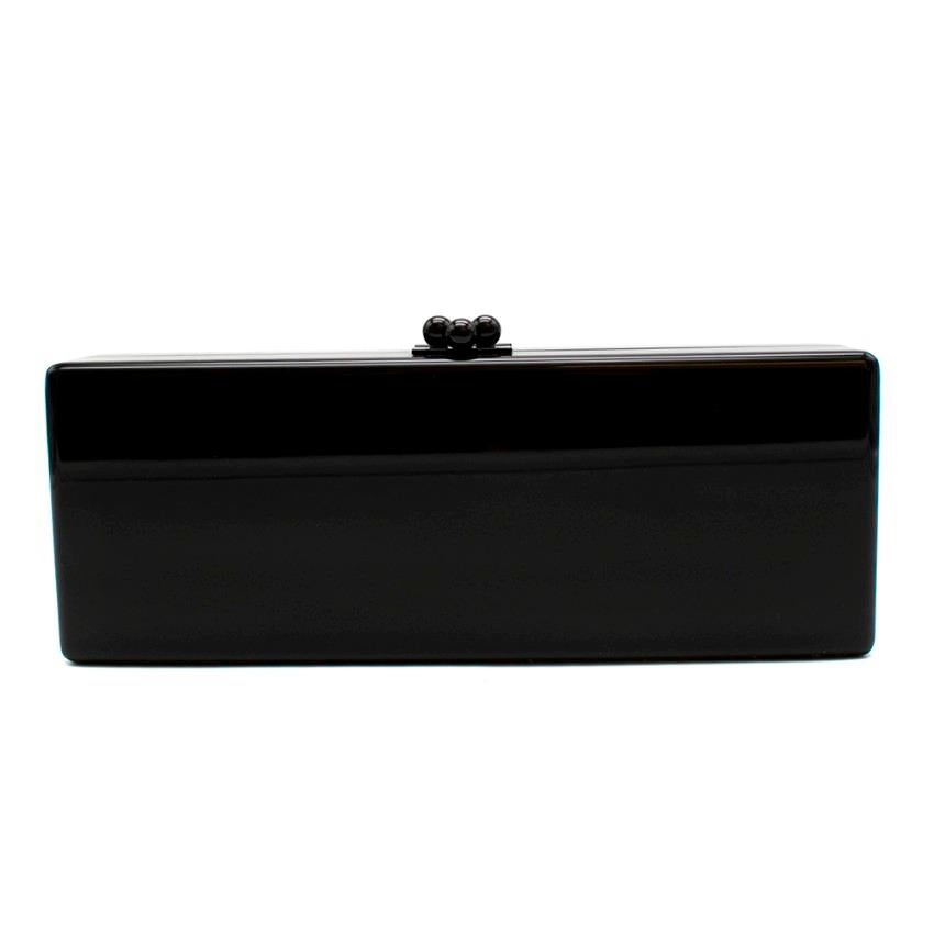 Jennifer Fisher x Edie Parker Taken Black Box Clutch In Excellent Condition For Sale In London, GB
