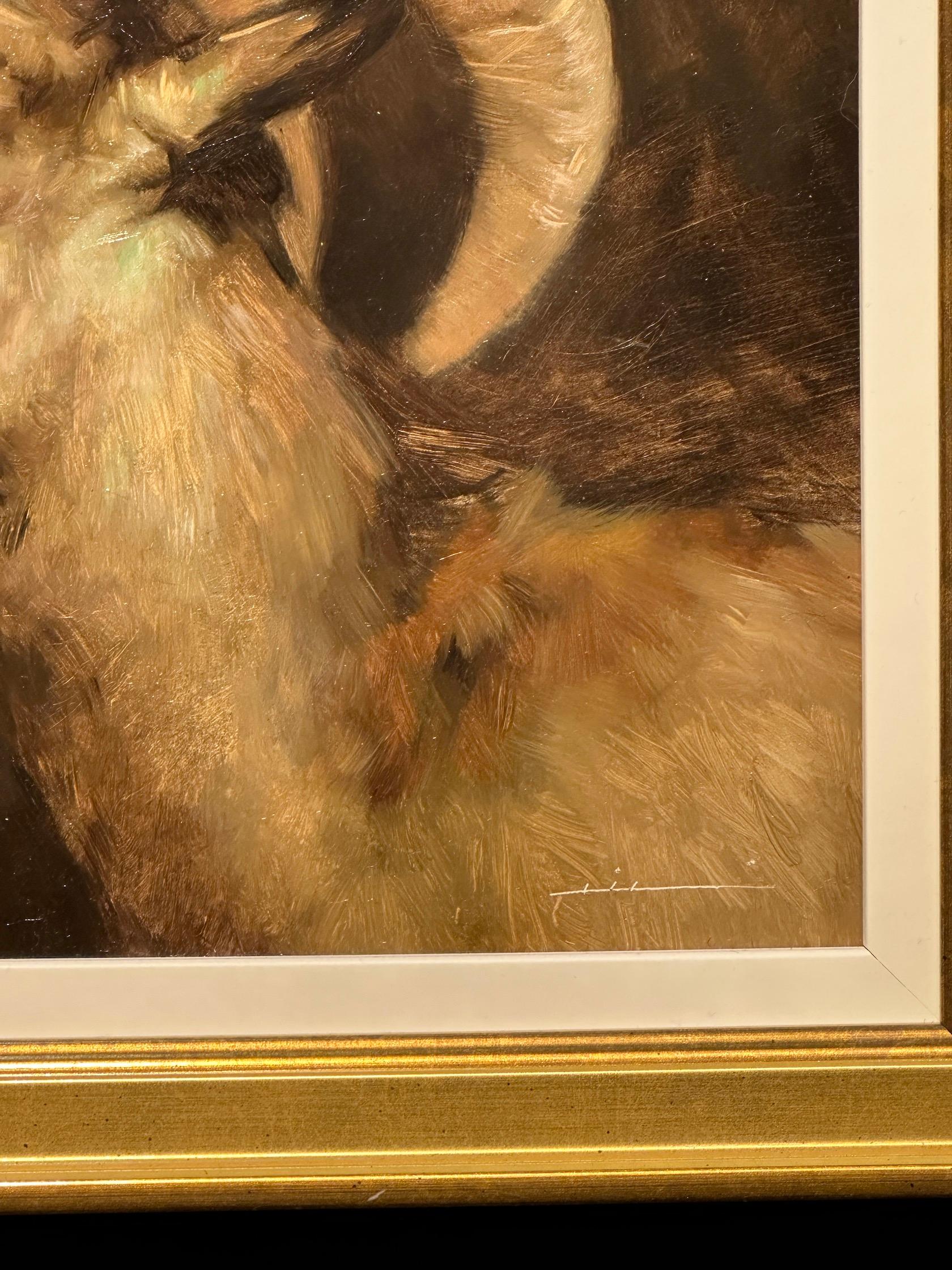 Magnifique portrait d'un bélier par l'un des meilleurs peintres animaliers actuels.

L'artiste a créé un portrait étonnant, plein de vie et de caractère. 

Observez attentivement la qualité de la peinture des yeux, ils sont étonnants. La texture de