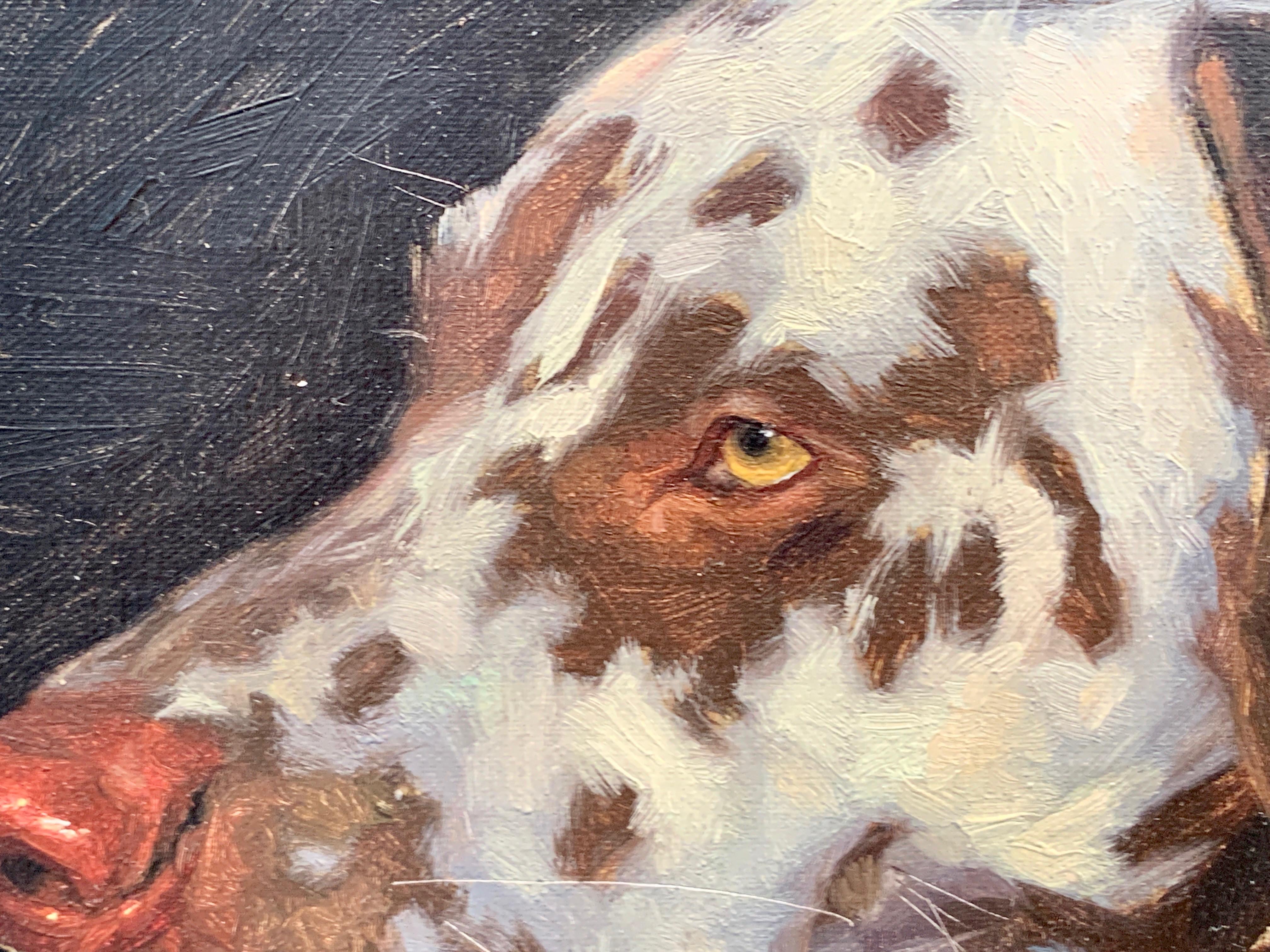 Exceptional Portrait of a Dalmatian dog - Painting by Jennifer Gennari