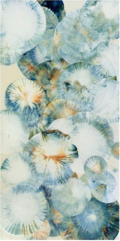 Jennifer Glover Riggs, Gaea 19, Acrylic, Resin, Abstract, Blue, Circular
