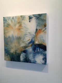 Jennifer Glover Riggs, Look Closely 10, Acrylic, Resin, Abstract, Blue, Green