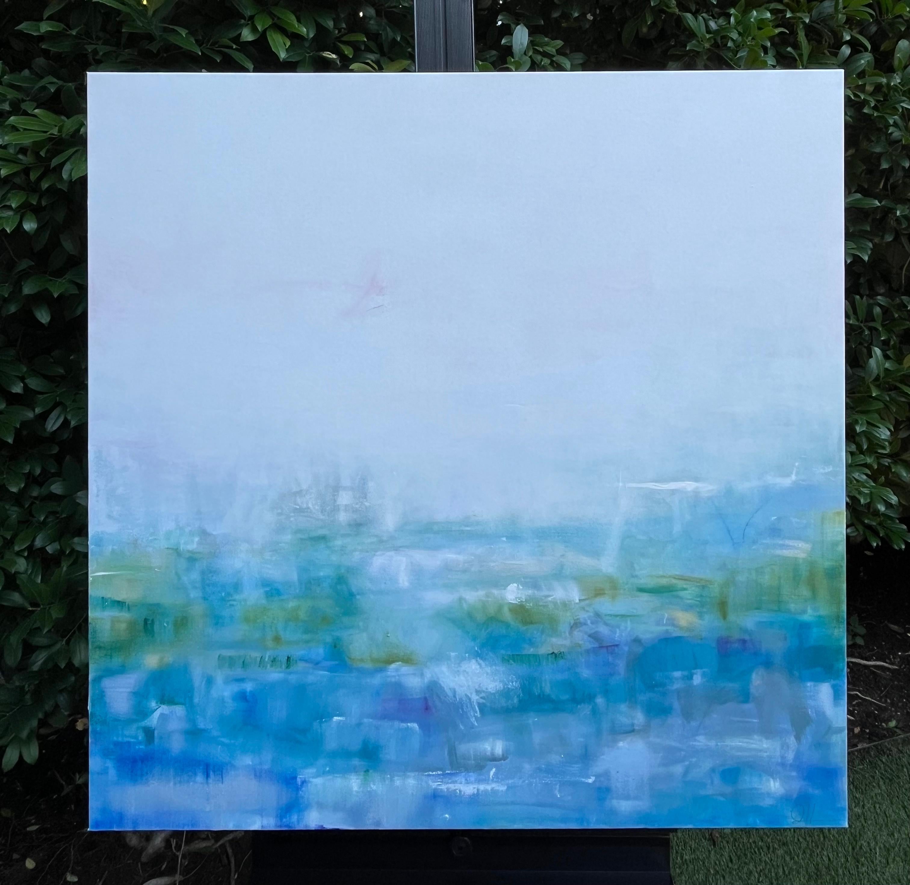 <p>Commentaires de l'artiste<br />Des eaux apaisantes se joignent à l'horizon. Les couches de peinture ajoutent une profondeur distincte à la scène, tandis que de simples traits définissent les détails. L'artiste Jennifer Hanson utilise de